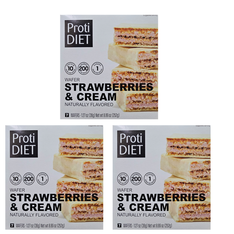 ProtiDiet Strawberries & Cream Wafers - 1 Box