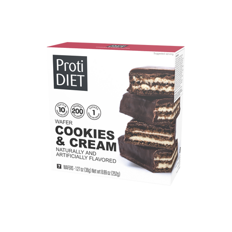 ProtiDiet Cookies & Cream Wafers - 1 Box