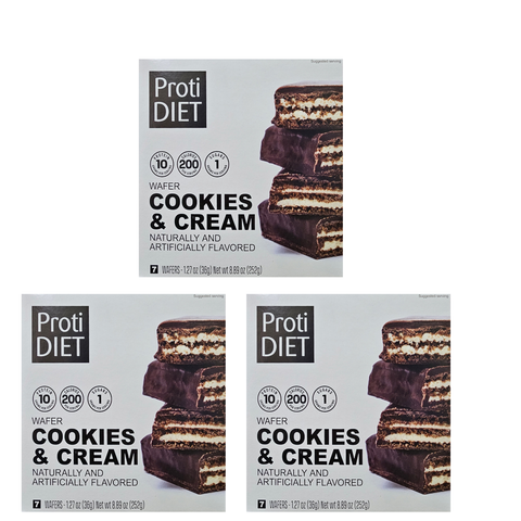 ProtiDiet Cookies & Cream Wafers - 1 Box