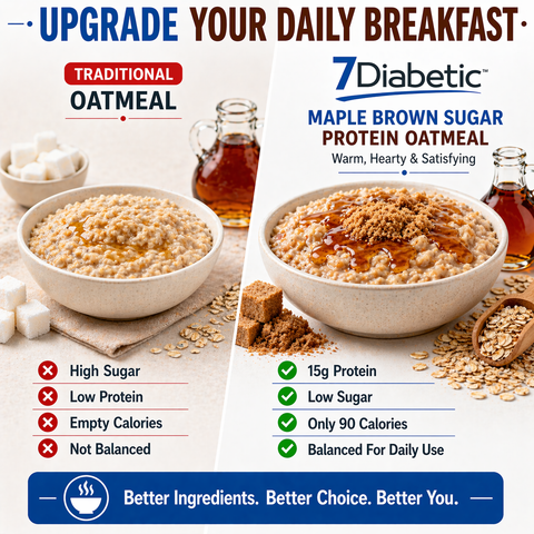7Diabetic - Maple Brown Sugar Protein Oatmeal Jar