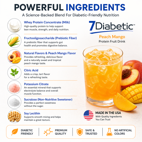 7Diabetic - Peach Mango Fruit Drink