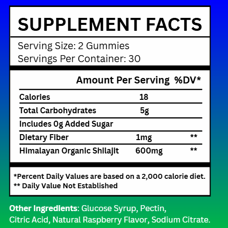 Organic Himalayan Shilajit Gummies - 1 Jar